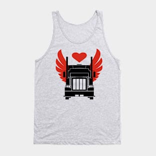 Big Truck with wings and Hart Tank Top